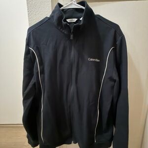 Calvin Klein Black Jacket with White Piping